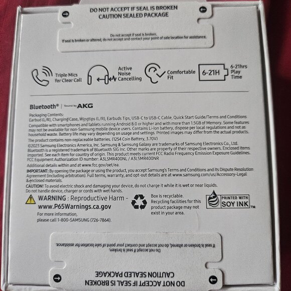 Samsung Galaxy Buds FE with charger black - Picture 3 of 3